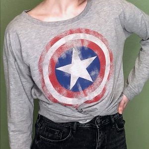 Distressed Captain America Shirt